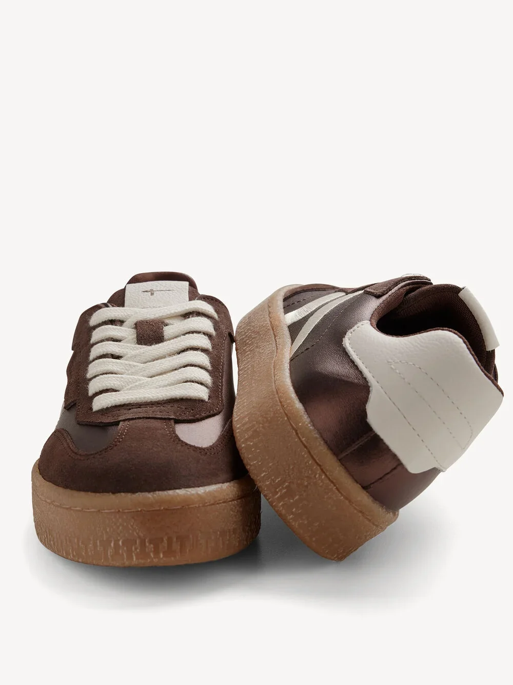 Tamaris Leather Trainers - Brown Metallic - Image 2