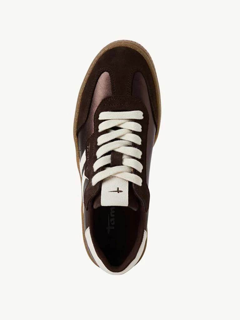Tamaris Leather Trainers - Brown Metallic - Image 3