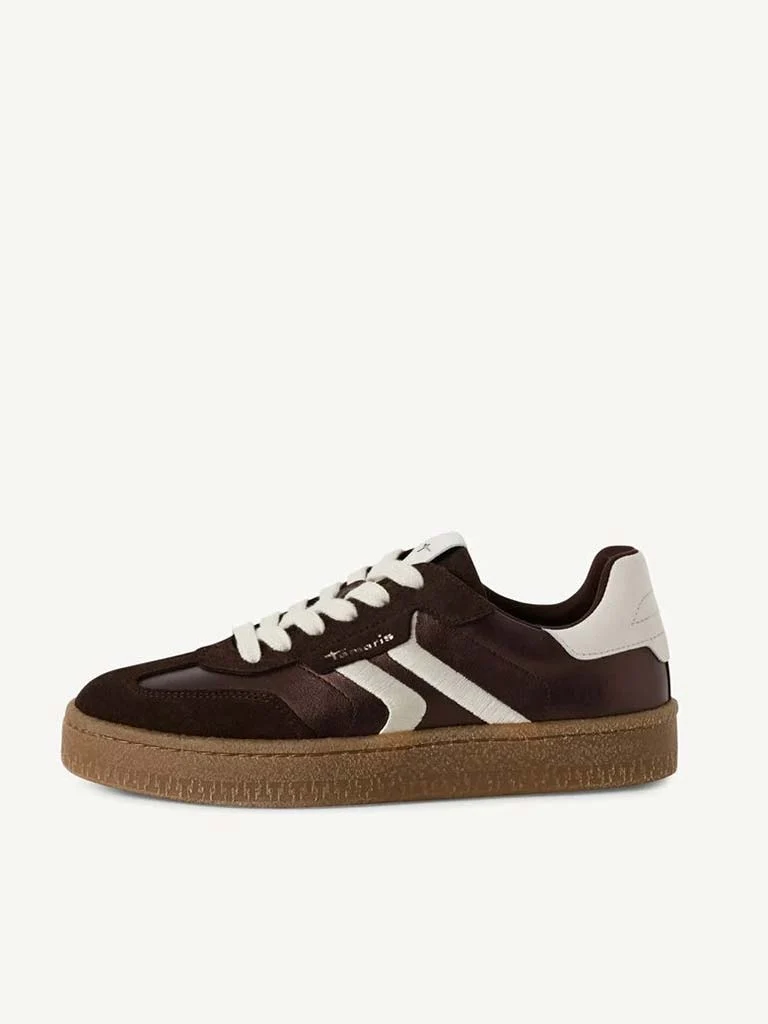 Tamaris Leather Trainers - Brown Metallic - Image 4