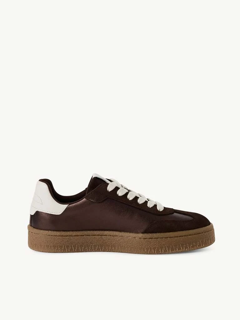 Tamaris Leather Trainers - Brown Metallic - Image 5