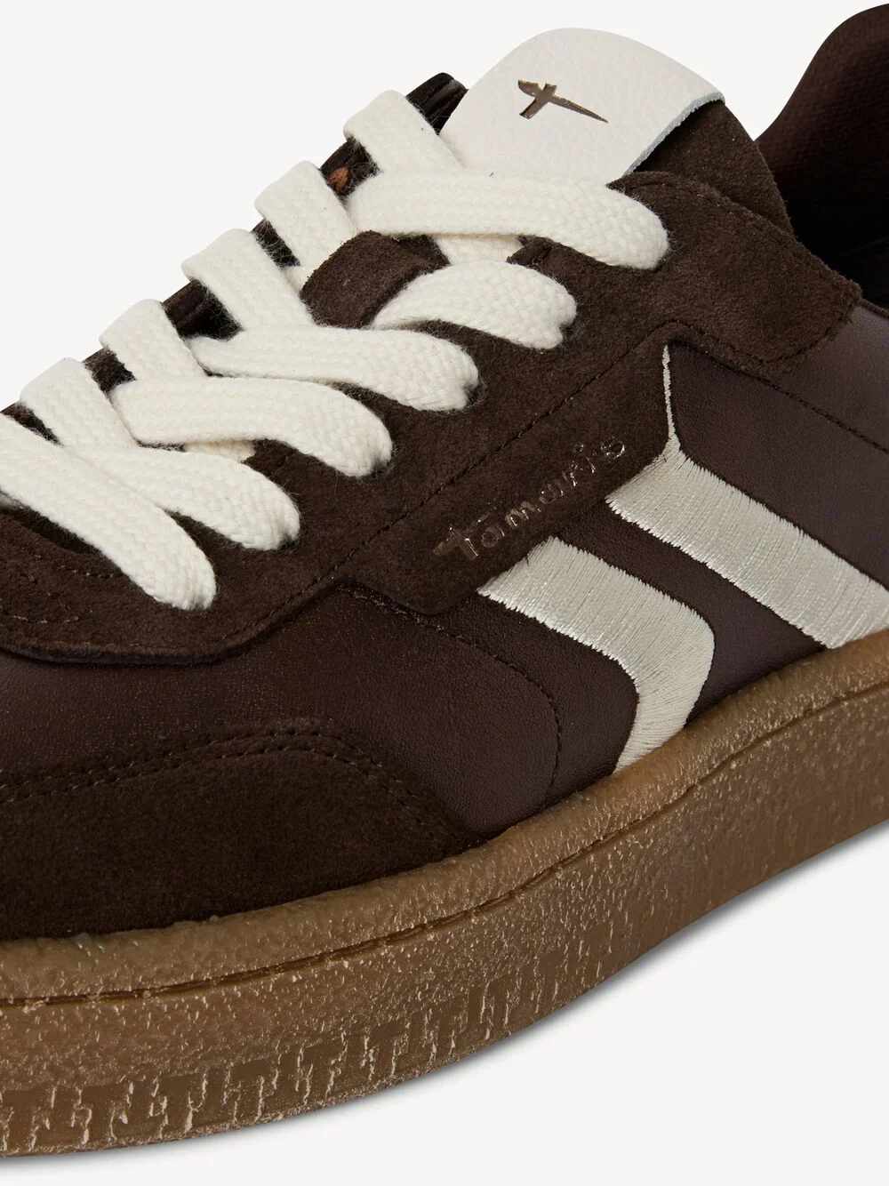 Tamaris Leather Trainers - Brown Metallic - Image 6