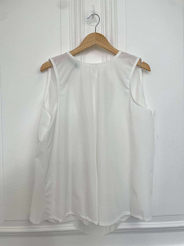 Tie Back Swing Vest - White - Image 3