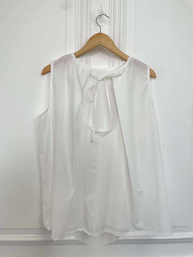 Tie Back Swing Vest - White - Image 5