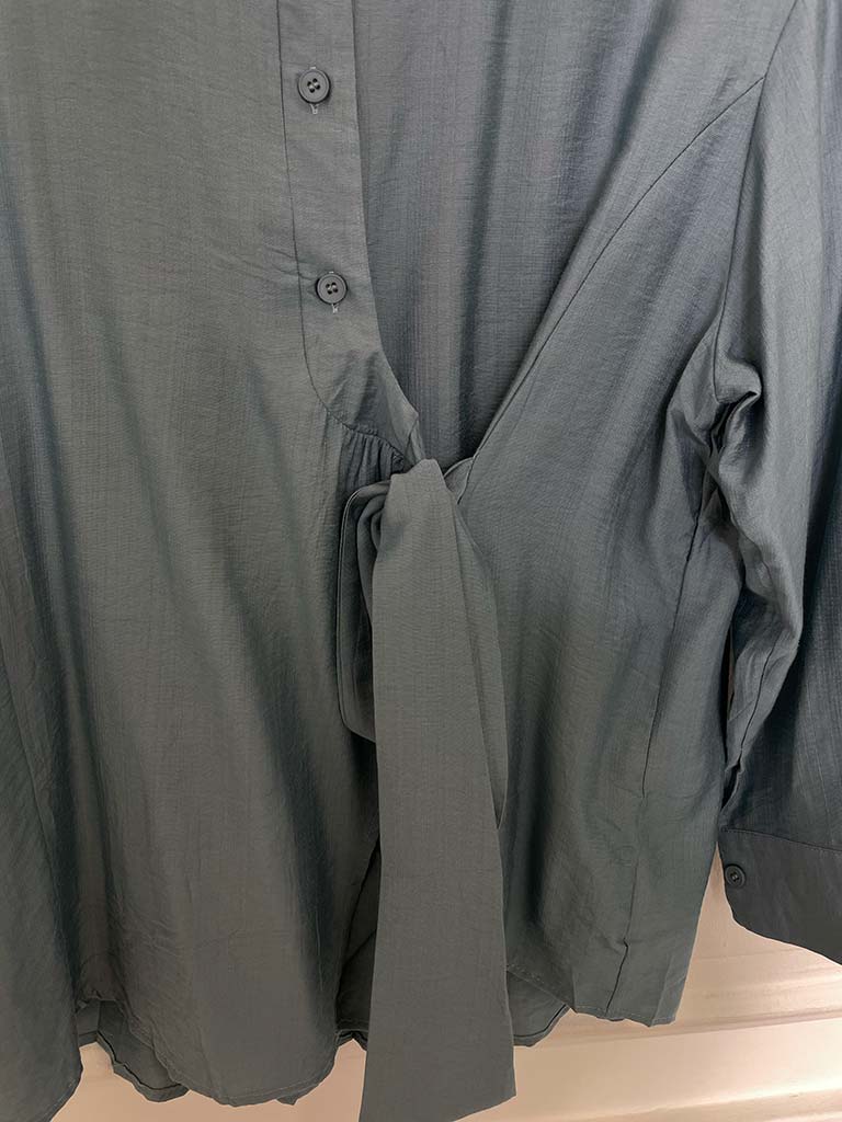 Tie Wrap Shirt - Airforce Blue - Image 4
