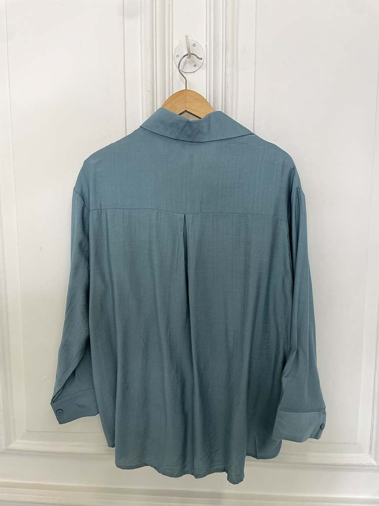 Tie Wrap Shirt - Airforce Blue - Image 6