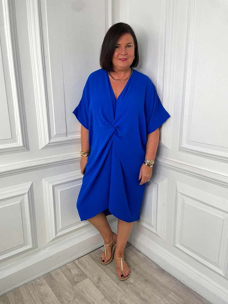 Twist Front Dress - Cobalt - Image 2