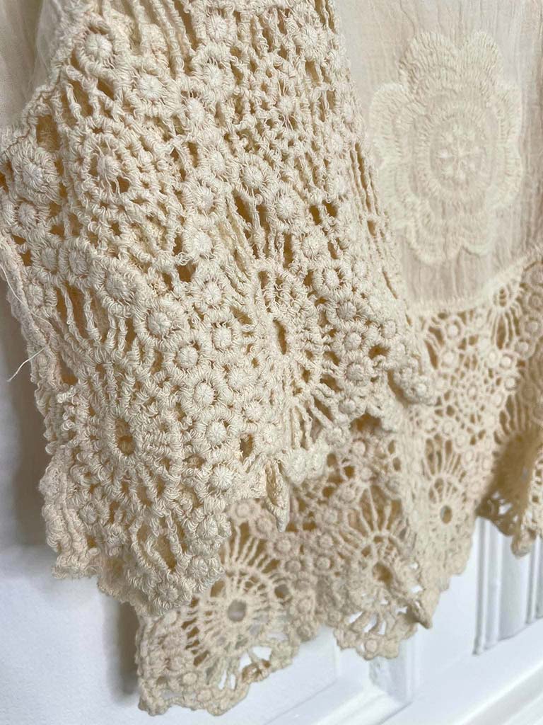 Vintage Crochet Waistcoat - Parchment - Image 5