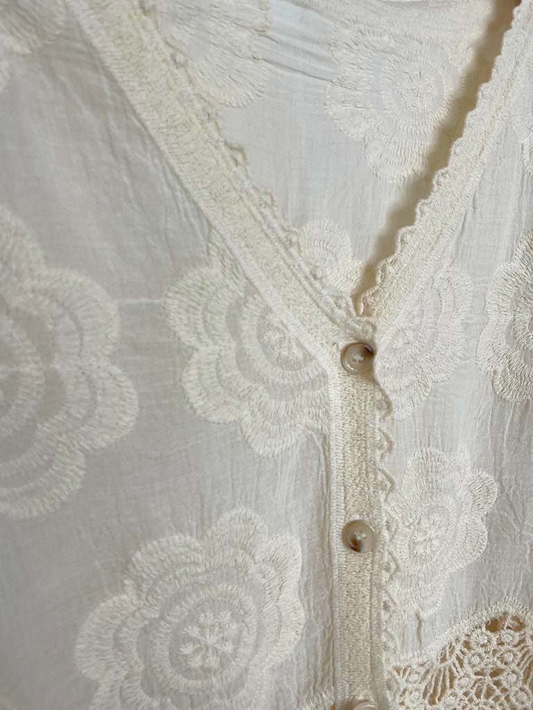 Vintage Crochet Waistcoat - Parchment - Image 6