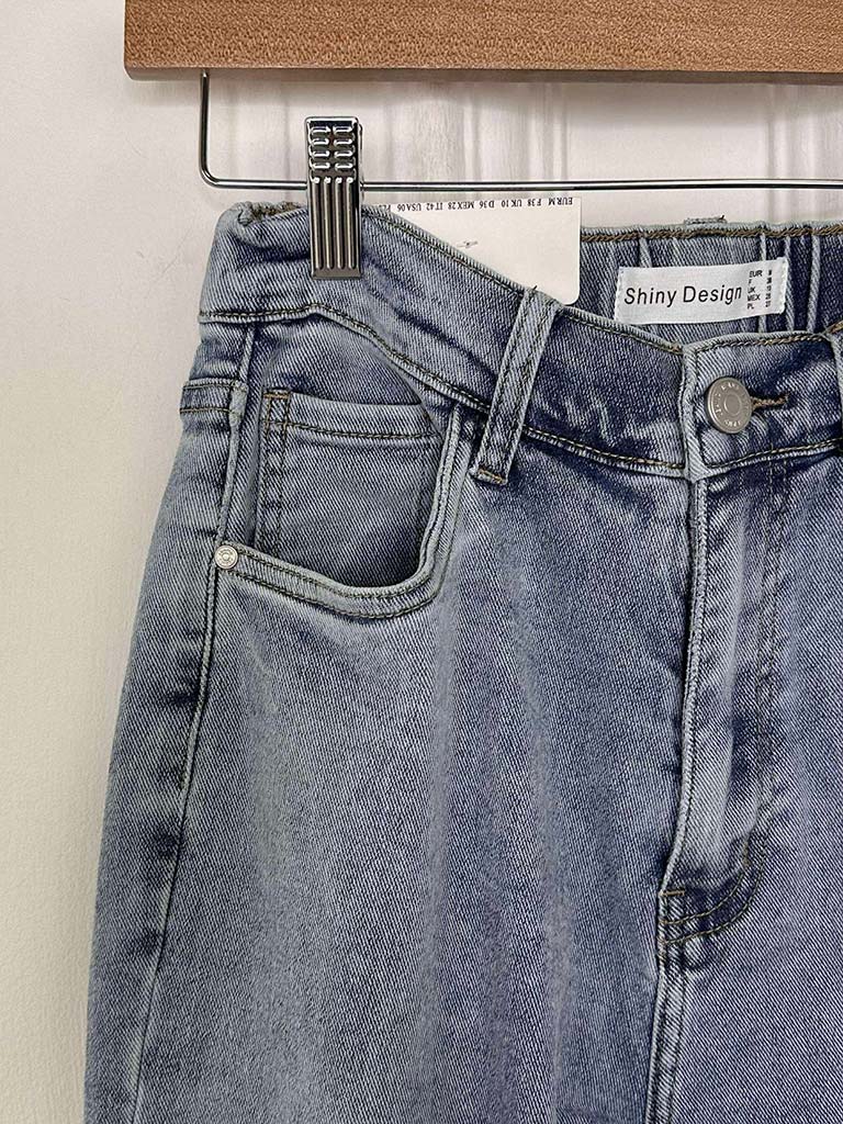 Wide Leg Jeans - Pale Blue - Image 3